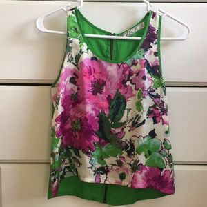 FLORAL PRINT Sleeveless shirt